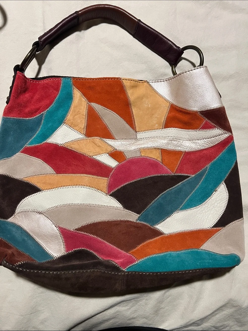 Lucky brand sunrise suede hobo